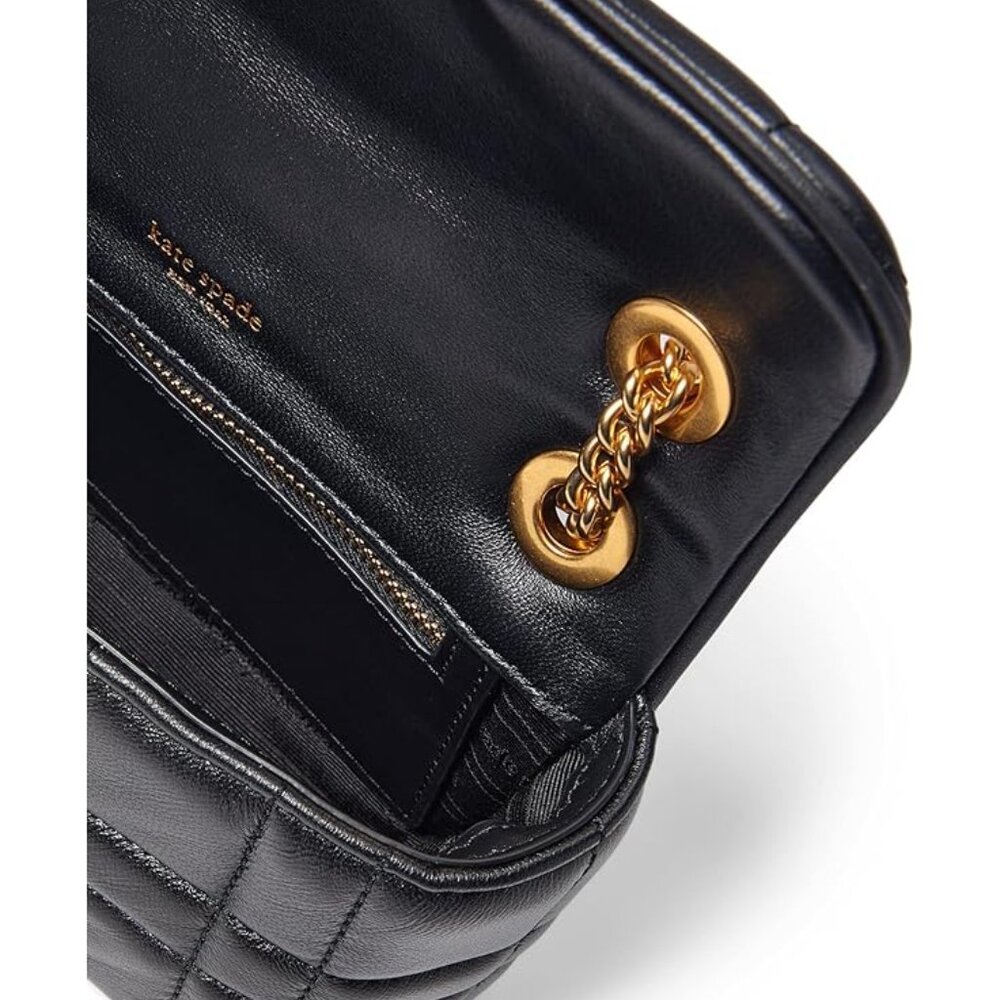 kate spade new york $298 Evelyn Black Quilted Leather Small Crossbody NWT! - Picture 9 of 10